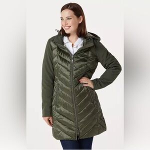 NUAGE Women's Olive Hooded Jacket